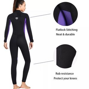 🆕 DIVE & SAIL Adults 3mm Neoprene Front Chest Zip Full Body Wetsuit